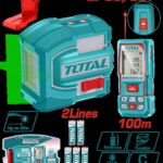 KIT NIVEL LASER 0-35M  LUZ VERDE  2  LINEAS + MEDIDOR DE DISTANCIA 100M INDUSTRIAL SUPER TOTAL (TOSLL0502)