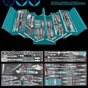 Caja Herramientas Incluye 116  Pzs Industrial Metalica Total (THTCS351167)