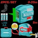 KIT NIVEL LASER 0-35M  LUZ VERDE  2  LINEAS + METRO 5MINDUSTRIAL SUPER TOTAL (TLL680081)