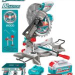 SIERRA INGLETEADORA  INALAMBRICA 20V 8-1/4" INCLUYE 2 BATERIAS 4.0AH , CARGADOR Y ACCCESORIOS  INDUSTRIAL TOTAL (UTMSLI20212)