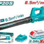 Sopladora Inalambrica 20V Incluye 2 Bateria 2.0AH y Cargador Total (UTABLI203232)
