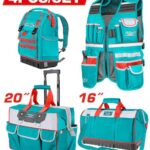 JUEGO DE PORTA HERRAMIENTA X 4 PZS (MALETIN + BOLSO + MALETA + CHALECO) ( SUPER TOTAL (TOS230914)