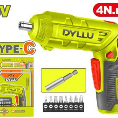 ATORNILLADOR INALAMBRICO 4V  4NM INCLUYE 8 PUNTAS TALADRO DYLLU (DTCV4415)