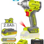 PISTOLA IMPACTO INALAMBRICA 1/2" 20V 400NM INCLUYE 2 BATERIAS 2.0AH 1 CARGADOR DYLLU (UDTCD1B40)