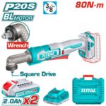 ATORNILLADOR DE IMPACTO DE ANGULO 3/8" 20V 80NM INCLUYE  2  BATERIAS 2.0AH Y CARGADOR INDUSTRIAL SUPER TOTAL (UTAIWLI208)