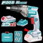 ATORNILLADOR DRYWALL 1/4" 20V INCLUYE 2 BATERIAS 2.0AH ,CARGADOR Y ACCESORIOS INDUSTRIAL TOTAL (UTDSLI204282)