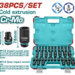 COPAS DE IMPACTO 1/2 INDUSTRIAL LARGO 40 MM-78MM  JUEGO X 38 PZS 10 - 32 MM SUPER TOTAL (THKISD12388L)