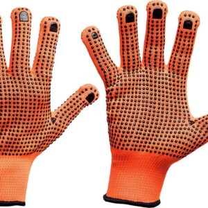 Guante Lluvia 2 Caras Grande Naranja (Puntos Negros)