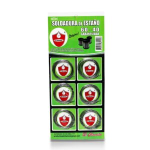 SOLDADURA ESTANO CARTON 60/40 Ref: 1601