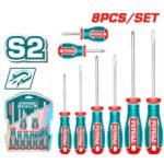 JUEGO DESTORNILLADORES X 8PCS PUNTA IMANTADA SUPER TOTAL (TKSDS0826) REF:20568