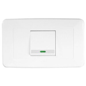 LINEA BK BLANCA INCRUSTAR SWICHE SENCILLO CONMUTABLE VHARBOR 110-220V (118Z-01 3WAY)(RETIE-FL)(HT1518) Item: 1635H