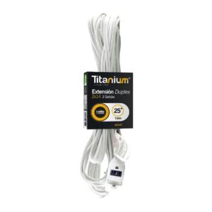 Extension Blanca 7,6 MTS Titanium (Duplex 2X14 -25FT) (ECA43)