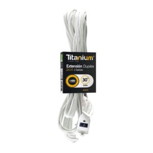 Extension Blanca 9,1 MTS Titanium (Duplex 2X14 -30FT) (ECA44)