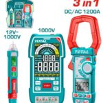 KIT MEDIDOR DE CORRIENTE DIGITAL INCLUYE PROBADOR - TESTER - PINZA SUPER TOTAL (TOS24069)