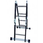 ESCALERA MULTIPOSICIONES NEGRA 8 PELDAÑOS VHARBOR SIN PLATAFORMA (2.3 MTRS)(150KLS)(HT4400)