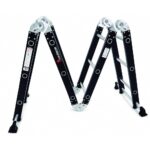 ESCALERA MULTIPOSICIONES NEGRA 12 PELDAÑOS VHARBOR SIN PLATAFORMA (3.5 MTRS)(150KLS)(HT4401)