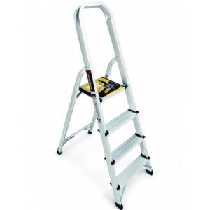 ESCALERA DE ALUMINIO 3 PELDANOS CAP 150 KILOS CON PLATAFORMA 128 CMS  VHARBOR (HT4403)