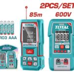 Medidor de Distancia Laser 85MTS + Tester Digital 600V 4000 Conteos Rms Industrial (TMT260523)