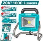 Reflector Recargable 20V 1800 Lumenes Incluye 2 Baterias 2.0AH  y 1 Cargador  Industrial Total  (UTWLI20259)
