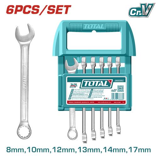 LLAVE MIXTA 8- 17 MM JUEGO X 6 PZS INDUSTRIAL SUPER TOTAL (THT103266)