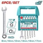 LLAVE MIXTA CON RACHE  8 - 17 MM JUEGO X 6 PZS  INDUSTRIAL SUPER TOTAL (THT103RK066)