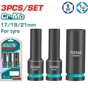 Copa de Impacto 1/2" Juego x 3 Piezas  Industrial Total (THKISD12042L)