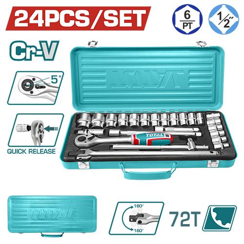 RACHE CON COPAS 1/2" X 24 PZS INDUSTRIAL SUPER TOTAL (THT121242)