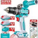 TALADRO DE IMPACTO INALAMBRICO 1/2" 20V 96NM  INCLUYE MANGO AUXILIAR 2 BATERIA DE 4.0AH, CARGADOR Y ACCESORIOS, SUPER TABLESS CELLS (UTIDLI209689)