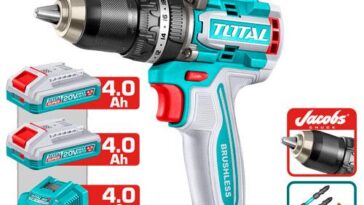 Taladro de impacto inalámbrico 20V con dos baterías de 4.0 Ah