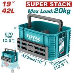 Caja Herramientas 19" Apilable y Adaptable (THTWB61001-THWB61201)  Super Total (TPBXS104)