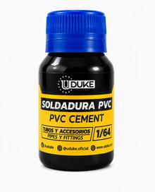 Pega PVC Fina Uduke Azul 1/64 Vidrio con Disificador HTC017