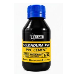 Pega PVC Fina Uduke Azul 1/32 Vidrio con Disificador HTC016