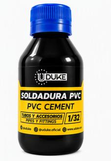Pega PVC Fina Uduke Azul 1/32 Vidrio con Disificador HTC016