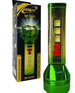 Linterna Recargable 4 Funciones Solar