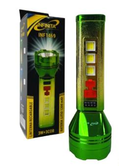LINTERNA RECARGABLE 4 FUNCIONES SOLAR