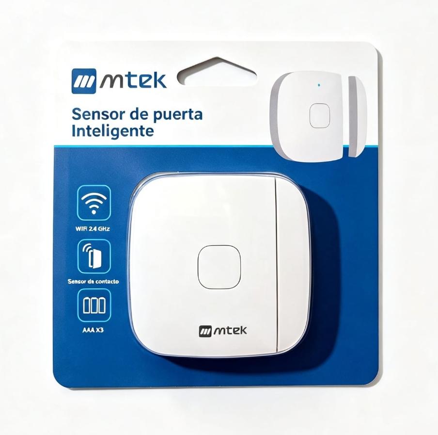 Sensor de Puerta Inteligente con WIFI 2.4 Ghz Mtek (MTSH-WD01)