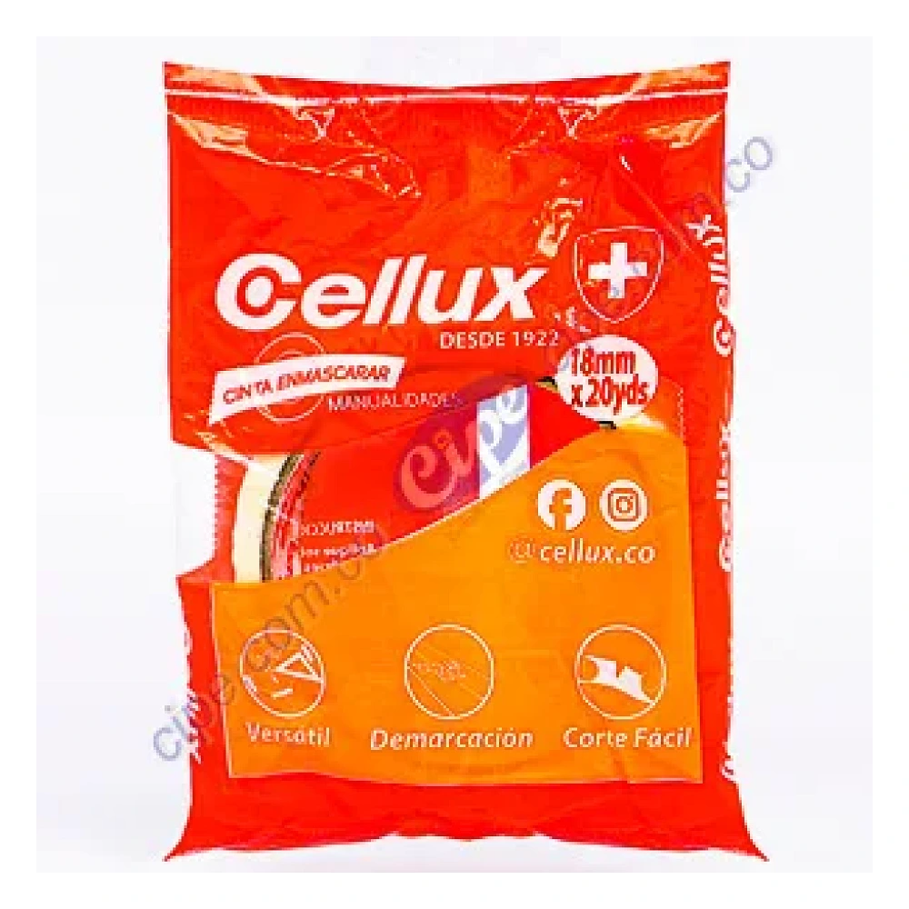Cinta de Enmascarar Cellux de 18MM x 20YDAS