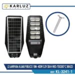 Luminaria Solar Alumbrado Publico 400W con Brazo  6500K Karluz (KL-3241-1)