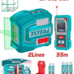 Kit de Nivel Laser 0-35M  Luz Verde 2 LINEAS(TLL156601) + Medidor de Distancias Laser 55MTS (TMT550166) Industrial Total (TLL260403)