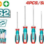 Destornillador Cromo Vanadium Juego x 4 Pzs Industrial Total (TKSDS0426)