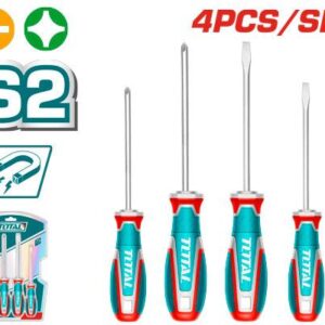 Destornillador Cromo Vanadium Juego x 4 Pzs Industrial Total (TKSDS0426)