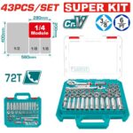 Rache con Copas 3/8" x 43 Pzs Industrial Super Total (THT381436)
