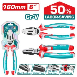 Alicate 6" Multifuncional Industrial Cromo Vanadium Total (THT211608S)