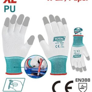 Guante Polyester XL con Recubrimiento de Pu Super Total (TSPUG62)