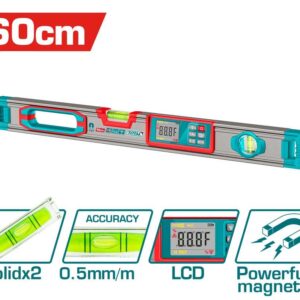 Nivel 60 CM Digital Imantado Aluminio  Industrial Total (TMT9606D)