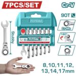 Llave Mixta con Rache Flexible  8 - 17MM Juego x 7 Pzs Corta Total (THT103RK676)
