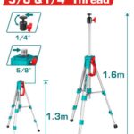 Tripode 1500 MM Aluminio Tuercas de 5/8 y 1/4 Total (TLLT01572)