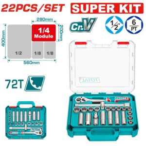 Rache con Copas 1/2 x 22 Pzs Industrial Total (THT121226)