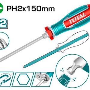 Destornillador de Golpe 1/4X6"(+) Punta Imantada Industrial Total (TGTPH2150)