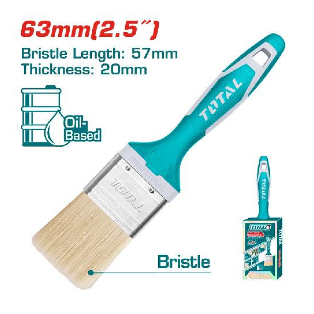 Brocha de 2.5" Mango Plastico Industrial Total (THT84256)